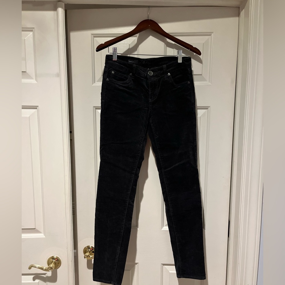 Kut from the Kloth Women's Diana Black Corduroy Skinny Pants